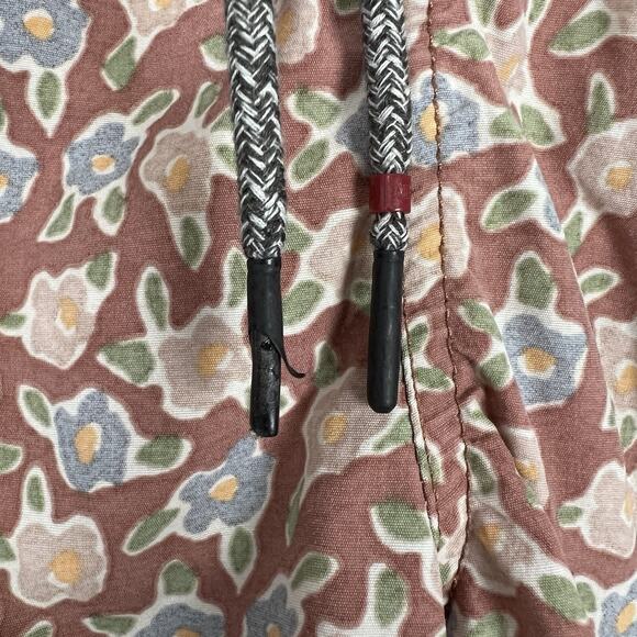 Katin Size‎ M Floral Volley Swim Trunks Tan Drawstring Shorts Lined Beach Surf - Picture 6 of 10